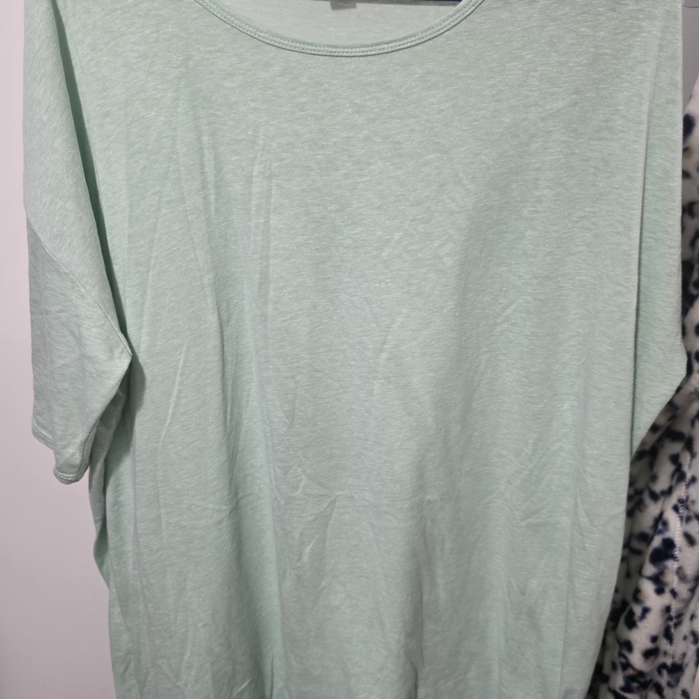 LuLaRoe Light Green Short Sleeve Top - Irma